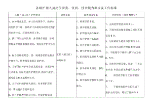 各级护理人员岗位职责、工作标准.docx