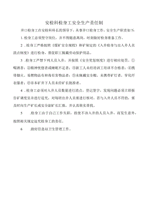 安检科检身工安全生产责任制.docx