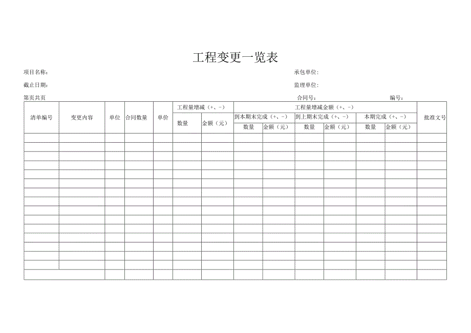 工程变更一览表.docx_第1页