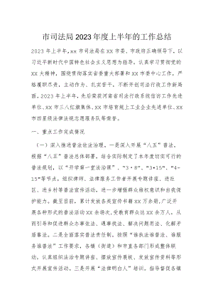 市司法局2023年度上半年的工作总结.docx