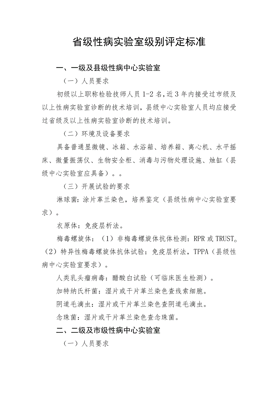 省级性病实验室级别评定标准.docx_第1页