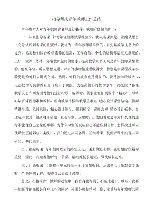 指导帮扶青年教师工作总结.docx