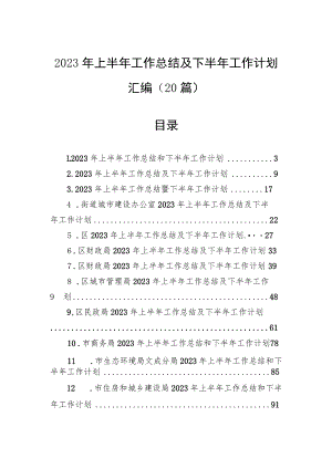 2023年上半年工作总结及下半年工作计划汇编（20篇）.docx