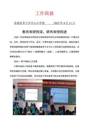 什邡市湔氐小学送教帮扶教研活动简报.docx