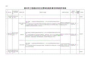 《惠州市工程建设项目主要审批服务事项特殊程序清单》.docx