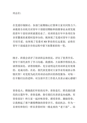 青年干部培训班党课：把担当作为青年干部的时代标签.docx