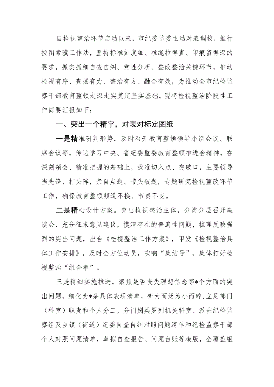 2023年市（县、区）纪委监委纪检监察干部队伍检视整改经验总结材料.docx_第2页