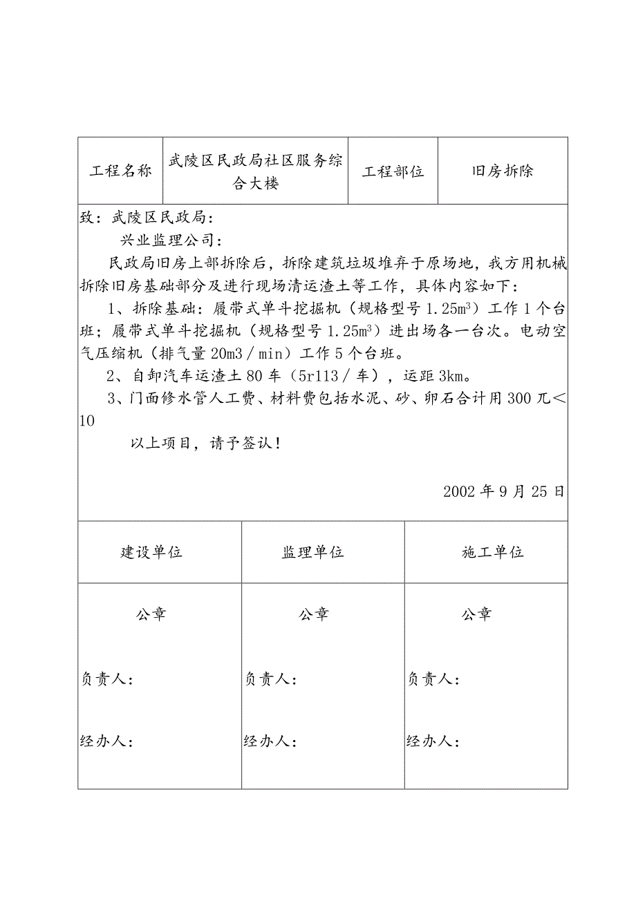 民政局社区服务综合大楼工程现场签证单.docx_第2页