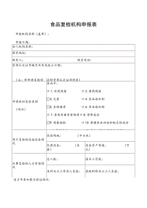 食品复检机构申报表.docx