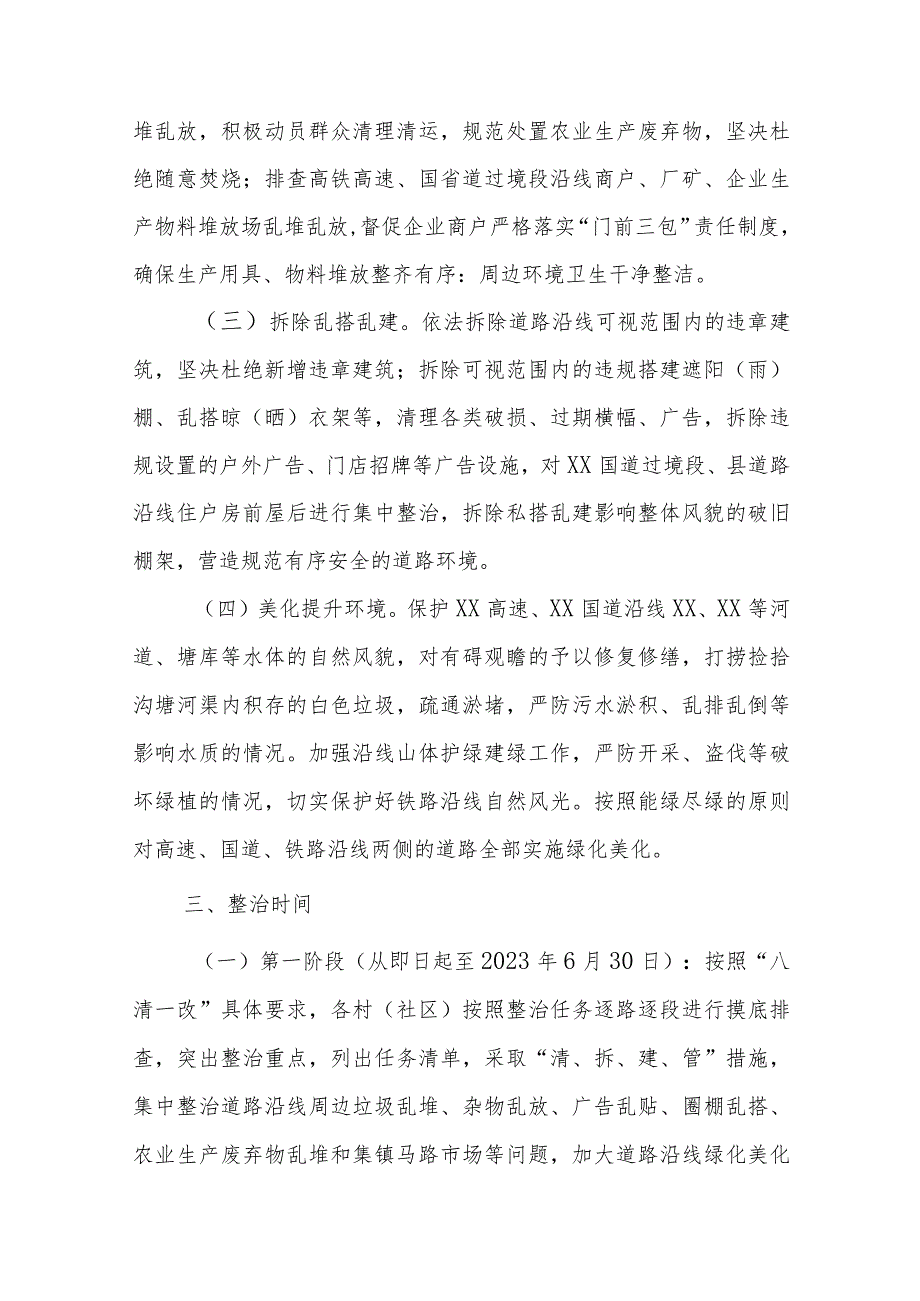 XX镇国道高速沿线等重点区域环境卫生专项整治实施方案.docx_第2页