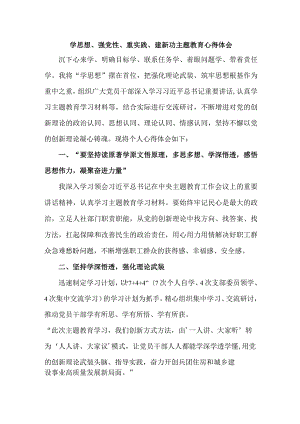 财政所长学习学思想、强党性、重实践、建新功主题教育心得体会（5份）.docx