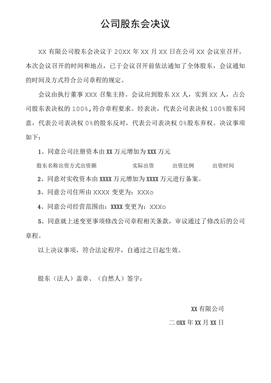 公司股东会决议.docx_第1页