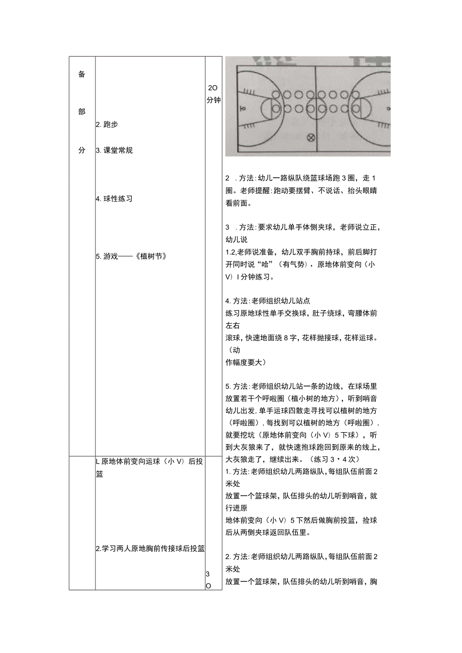 少儿篮球中级班两人原地胸前传接球后投篮教案.docx_第2页