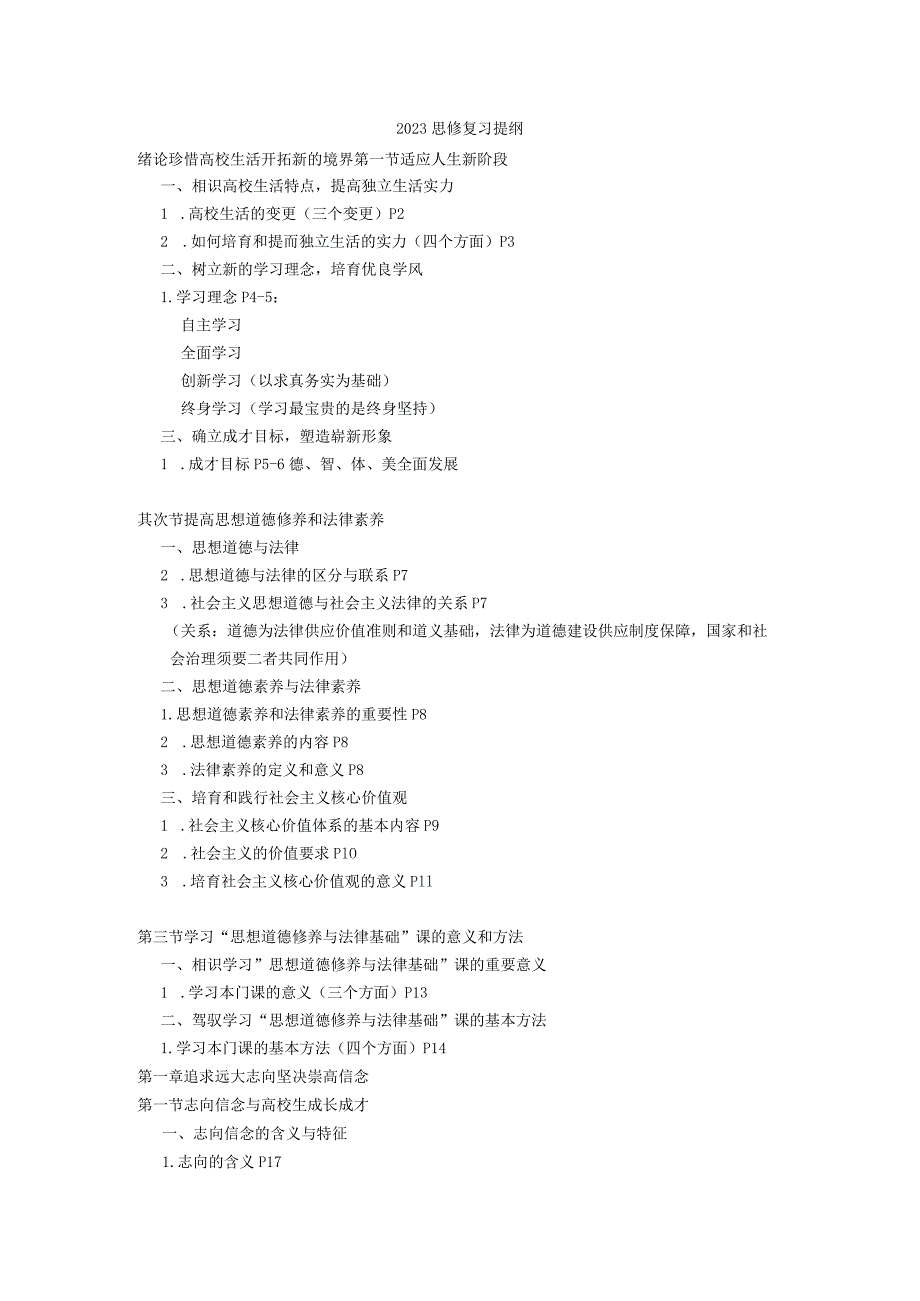 2023思修复习提纲(最新版).docx_第1页