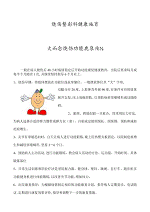 烧伤整形科健康教育 大面积烧伤功能康复指导.docx