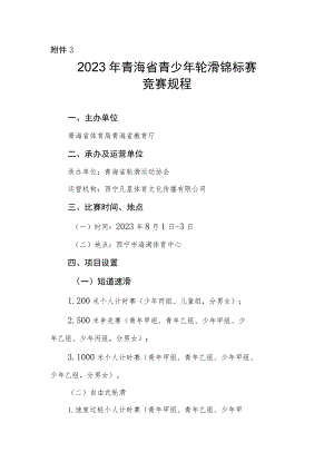 2023年青海省青少年轮滑锦标赛竞赛规程.docx