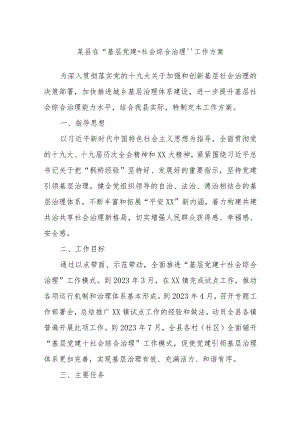 某县在“基层党建＋社会综合治理”工作方案.docx