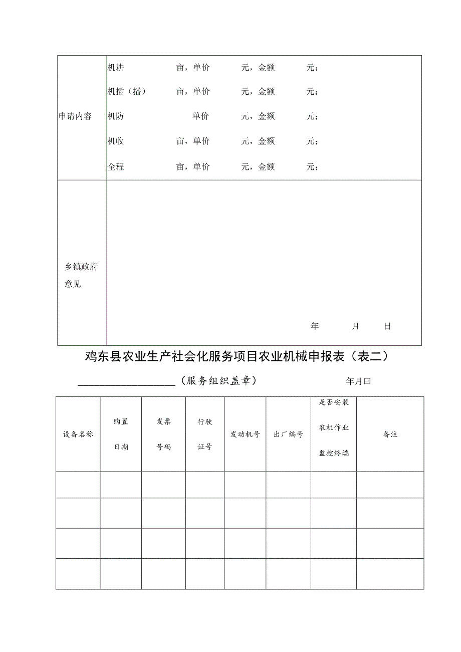 鸡东县农业生产社会化服务承接主体登记申请表表一.docx_第2页