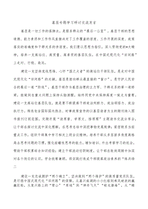 基层专题学习研讨交流发言.docx