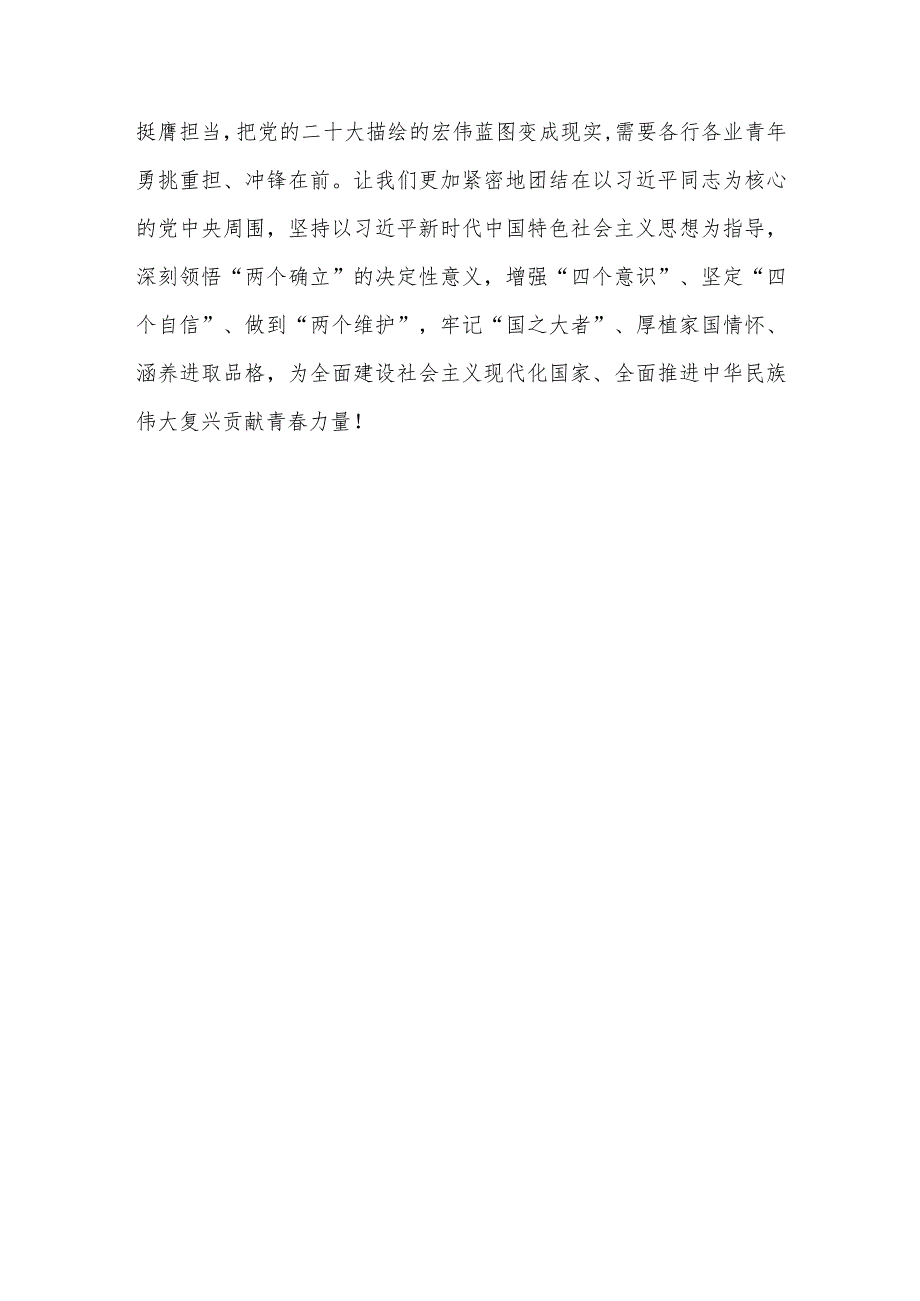 党支部中国共产主义青年团第十九次全国代表大会开幕感悟心得.docx_第3页