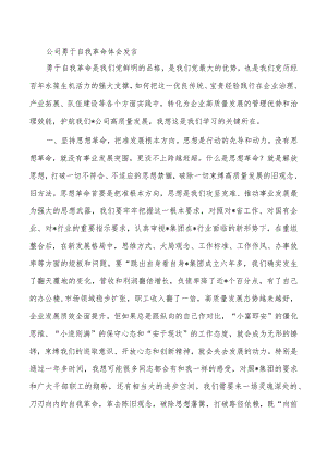 公司勇于自我革命体会发言.docx