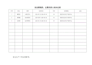 安全管理员主要负责人培训记录.docx