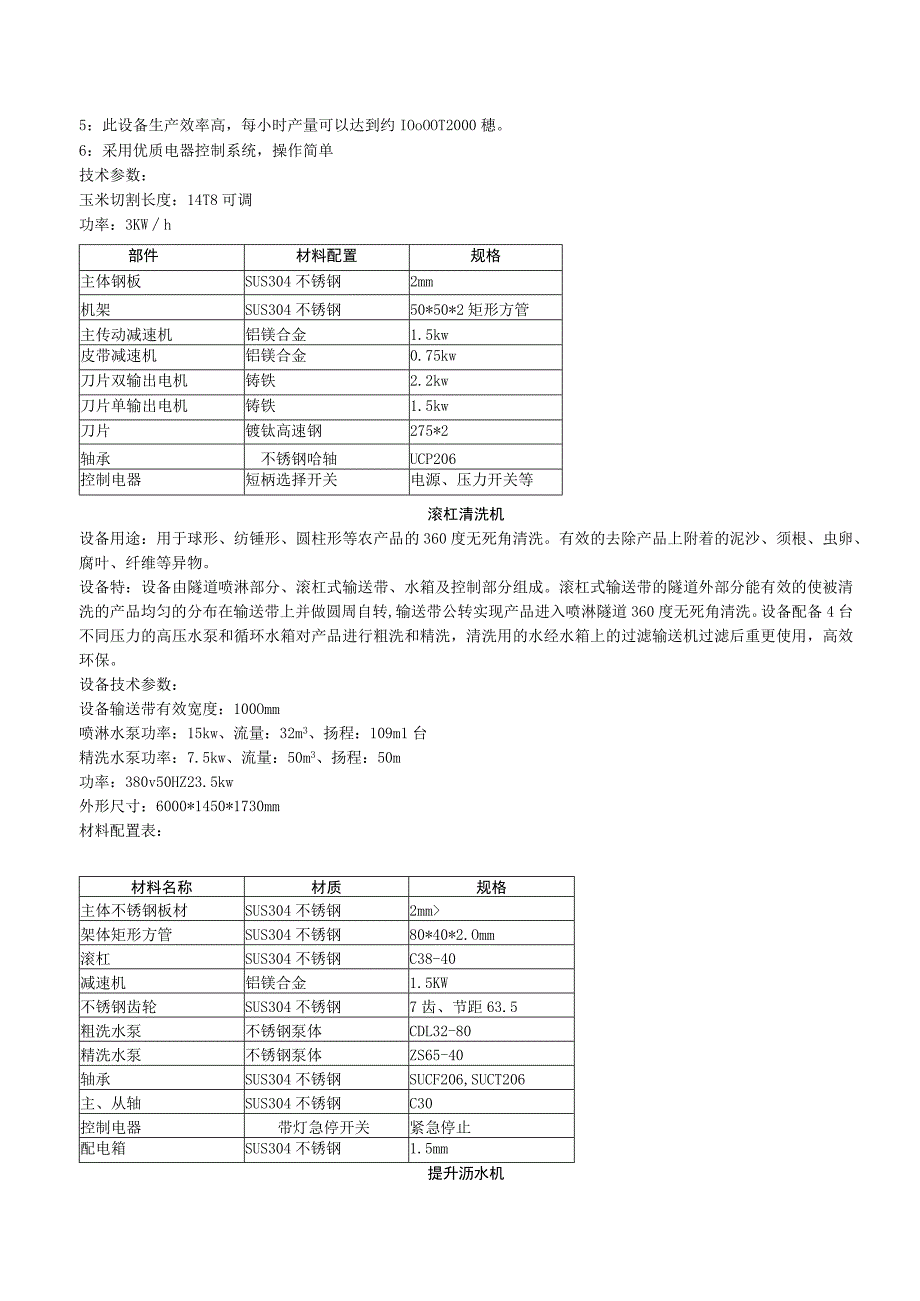 鲜食玉米加工设备采购项目技术参数.docx_第2页