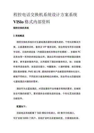 程控电话交换机系统设计方案 系统VISIO格式内部资料.docx