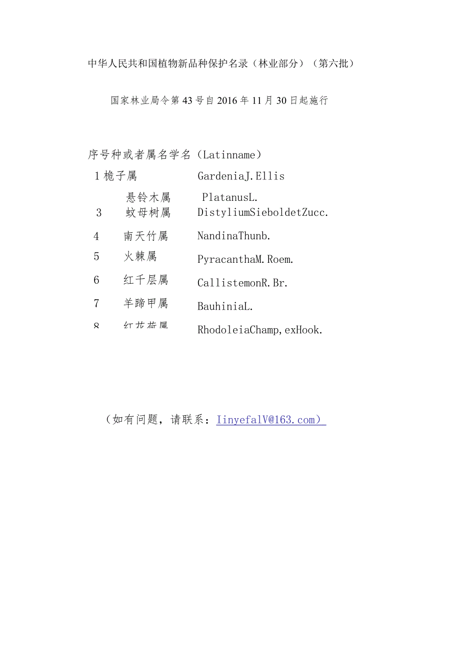 中华人民共和国植物新品种保护名录（林业部分）（第六批）.docx_第1页