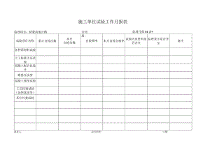 月报04表 施工单位试验工作月报表工程文档范本.docx