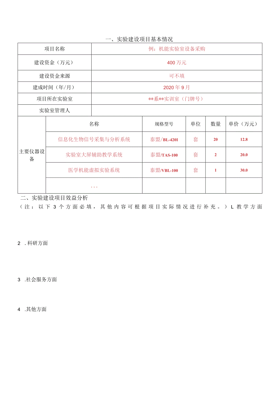 毕节医学高等专科学校实验建设项目效益分析报告.docx_第2页