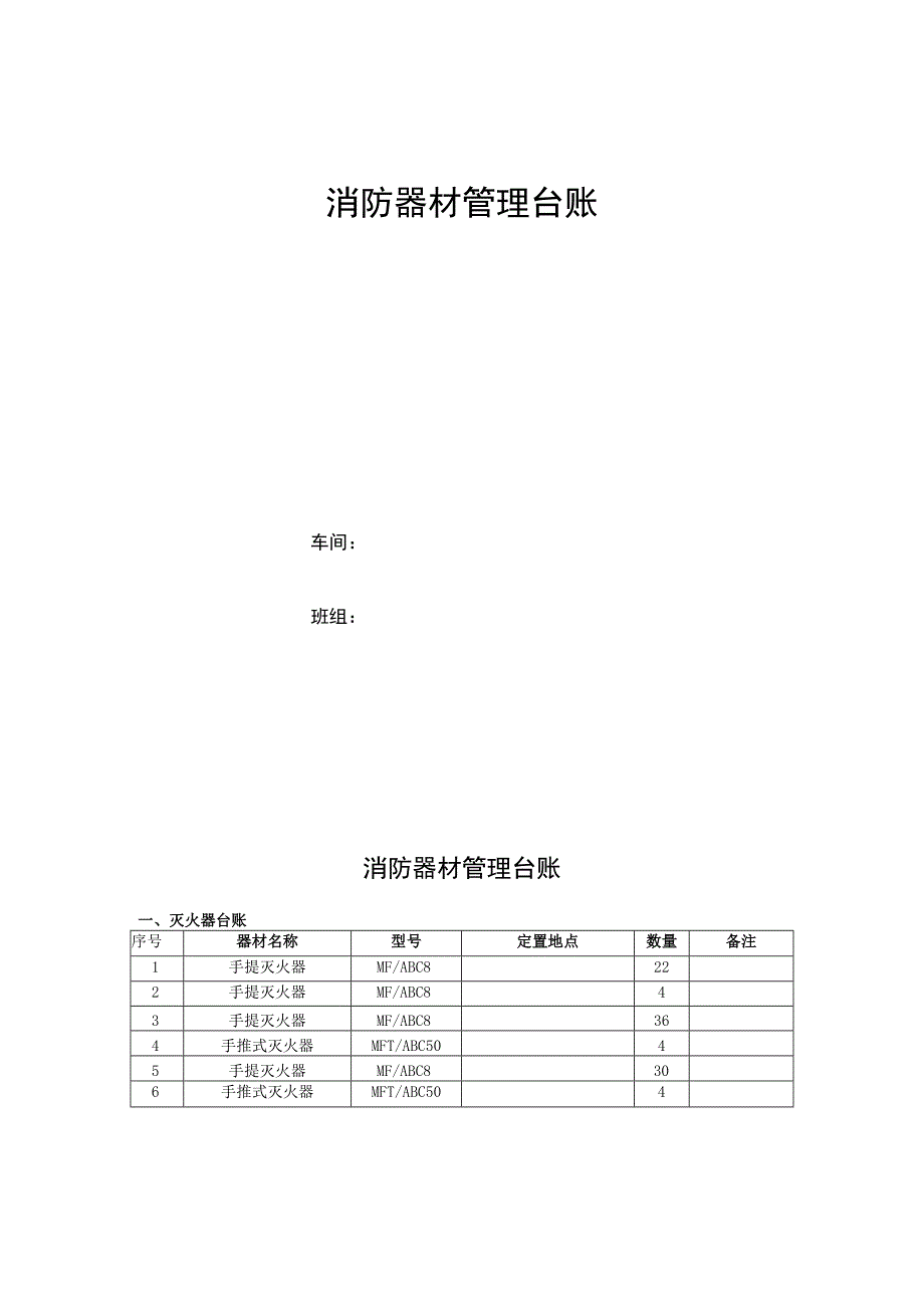 消防器材管理台账.docx_第1页