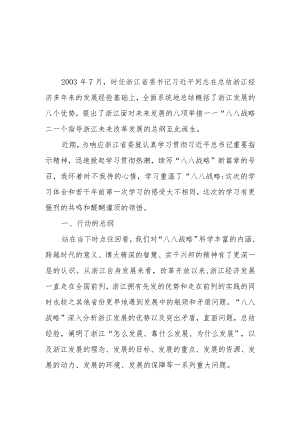 （6篇）2023学习“八八战略”实施20周年心得体会研讨发言材料.docx