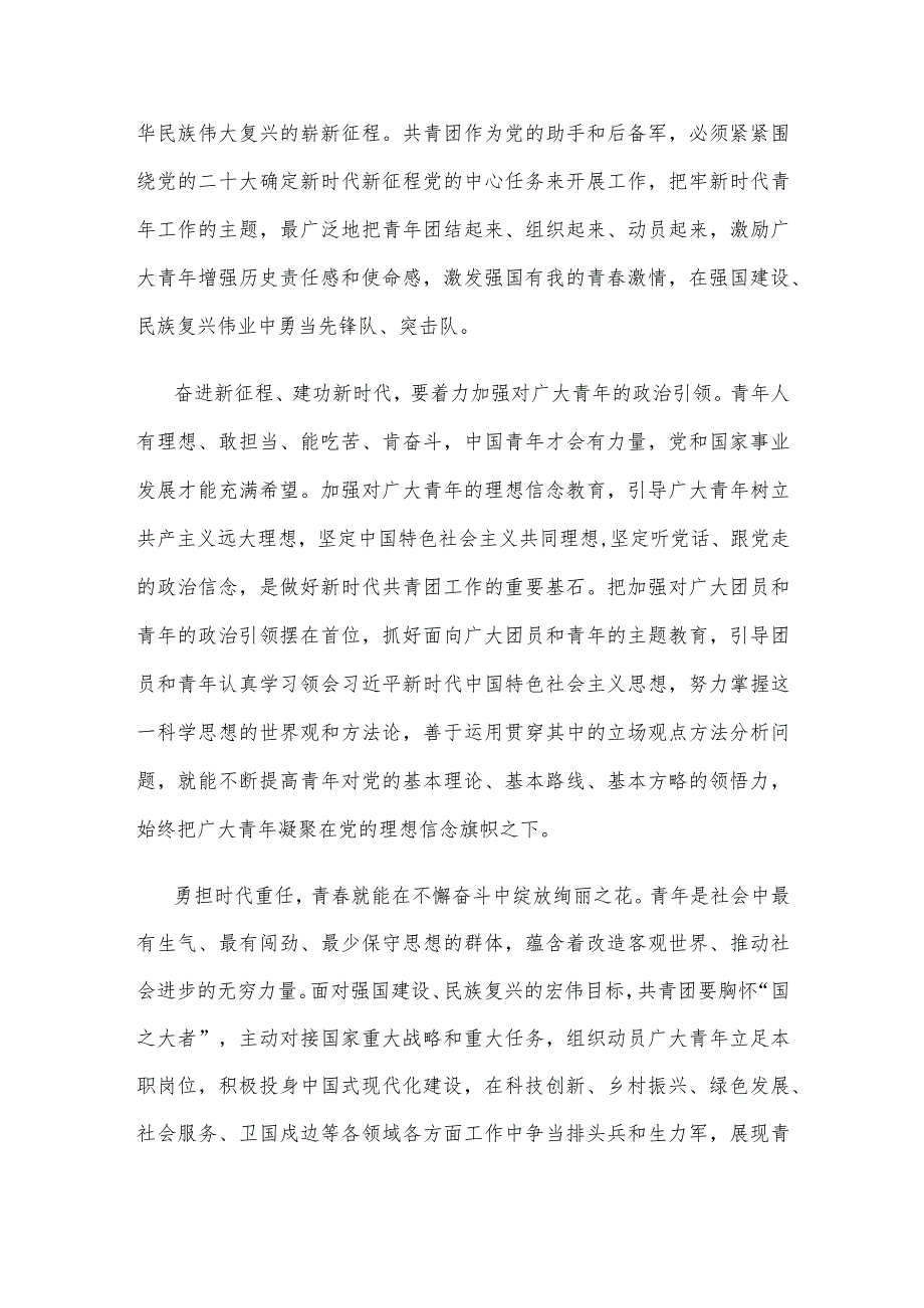 学习贯彻同团中央新一届领导班子成员集体谈话重要讲话心得体会.docx_第2页