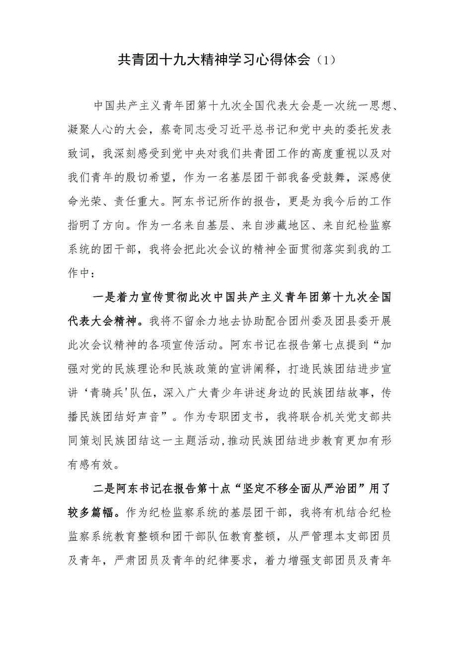 2023年共青团十九大精神学习心得体会感悟7篇.docx_第2页