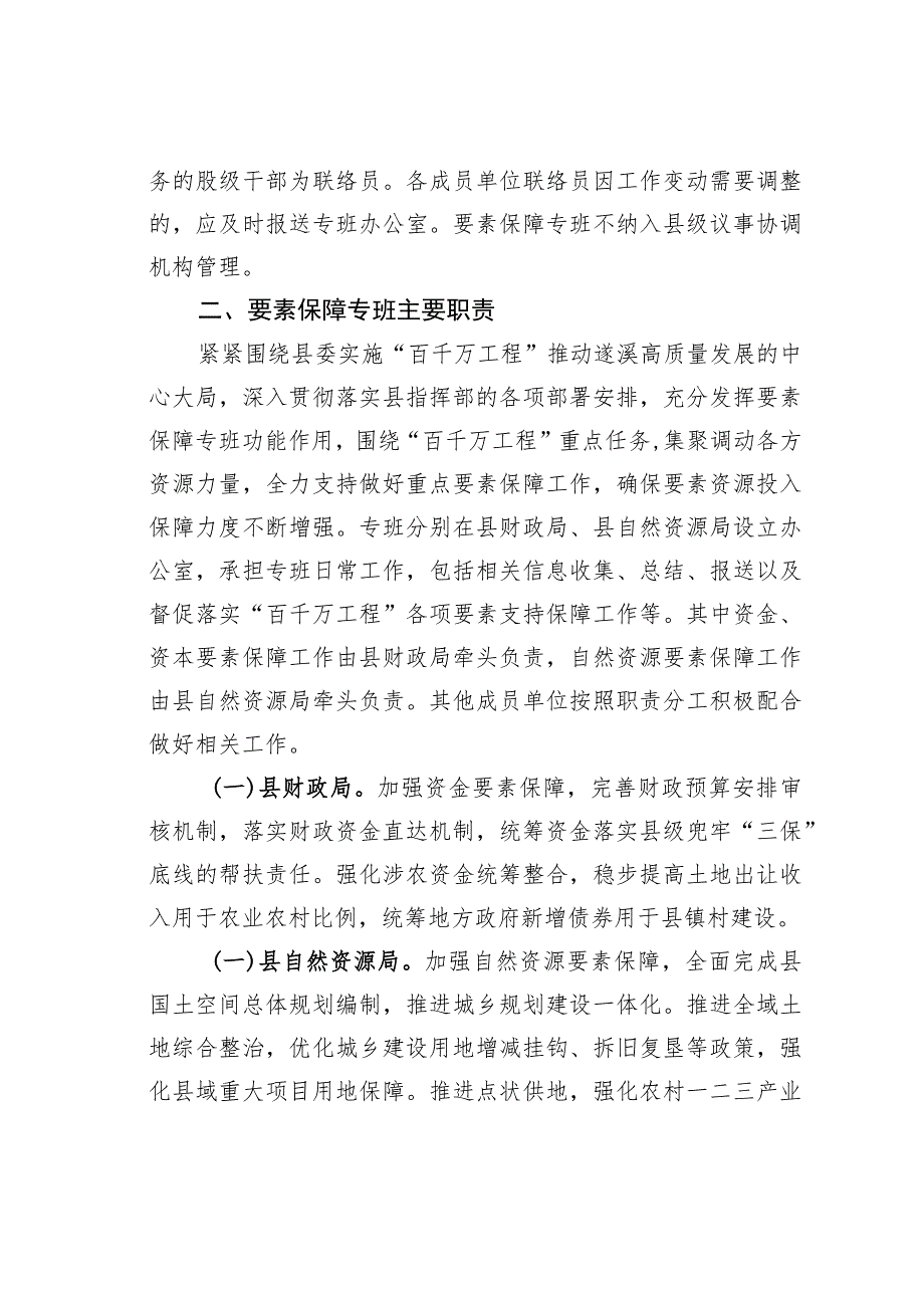 某某县“百县千镇万村高质量发展工程”要素保障专班方案.docx_第2页