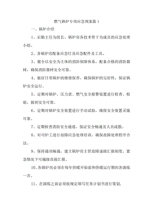 燃气锅炉专项应急预案 篇1.docx