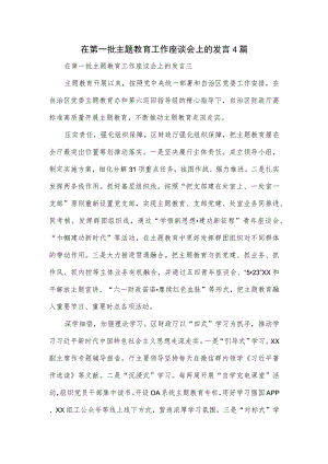 在第一批主题教育工作座谈会上的发言4篇.docx