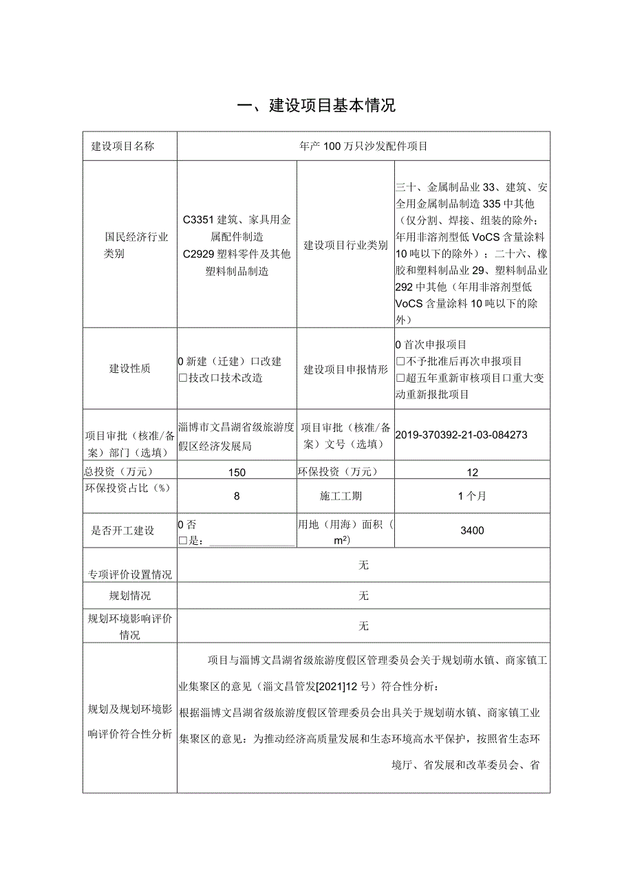 年产100万只沙发配件项目环境影响评价报告书.docx_第2页