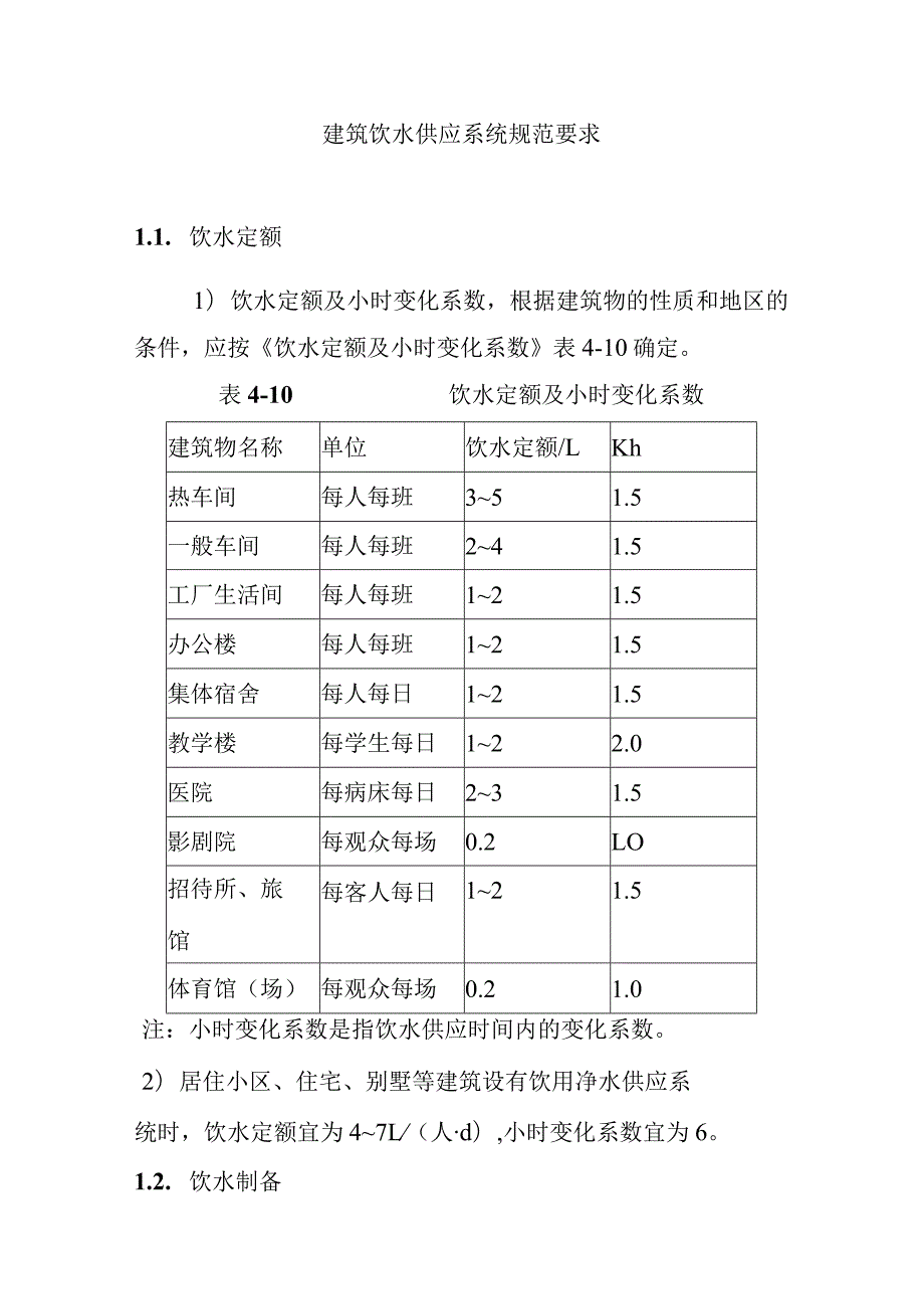 建筑饮水供应系统规范要求.docx_第1页