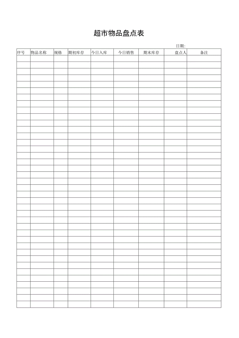 超市物品盘点表.docx_第1页