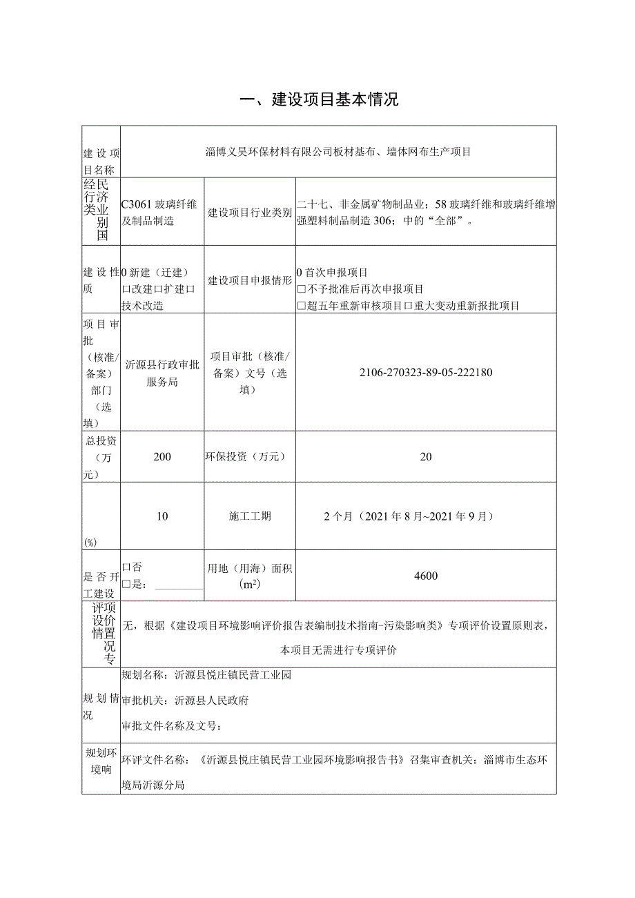 板材基布、墙体网布生产项目环境影响评价报告书.docx_第1页