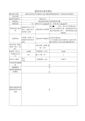 金谷粮食种植基地烘干厂热风炉改扩建项目环评报告表.docx