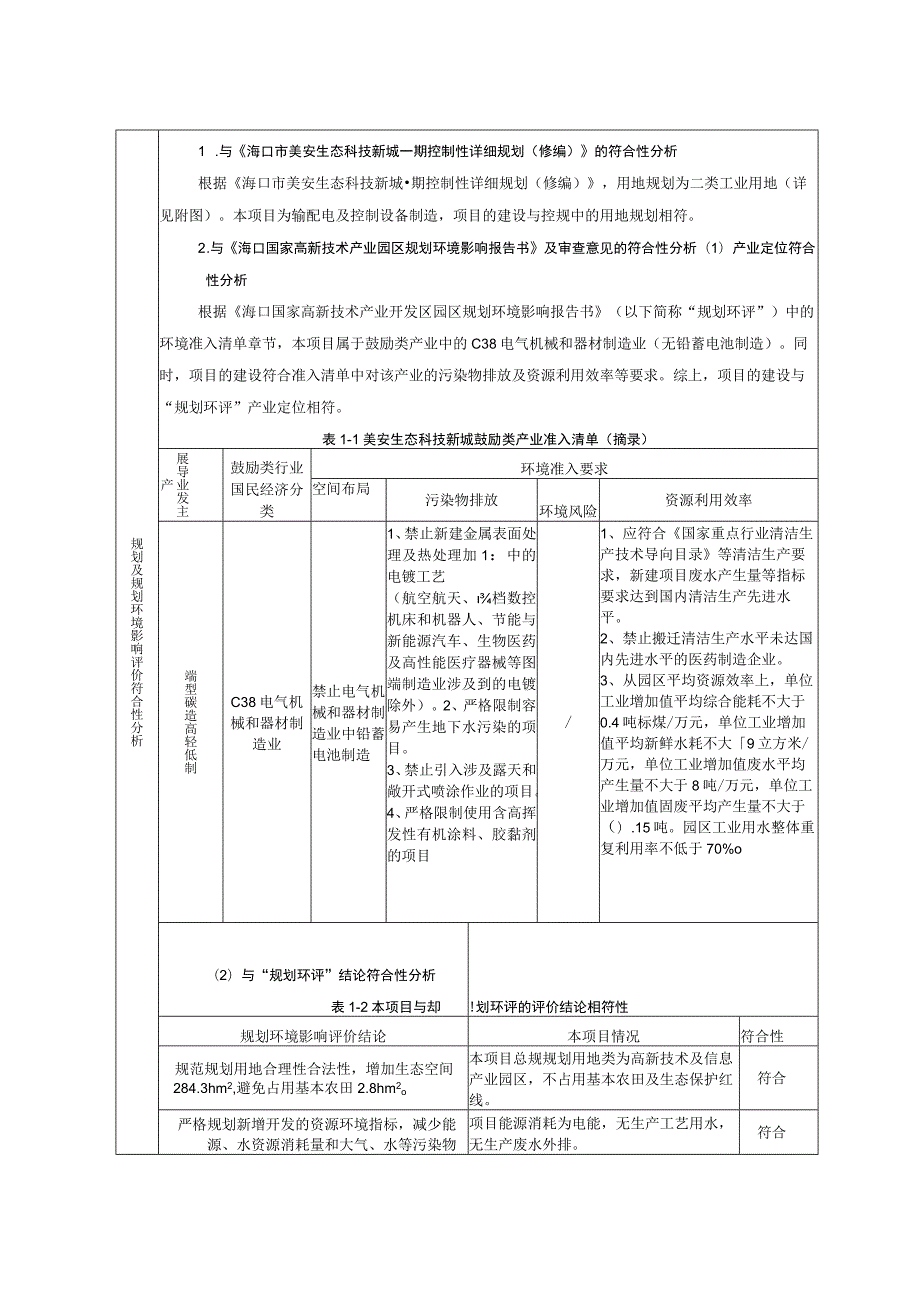 海南美亚电能有限公司电箱柜生产线项目环评报告表.docx_第2页