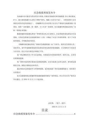 电厂安全生产事故应急预案（汇编）.docx