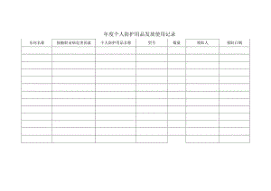 个人防护用品发放使用记录标准模板.docx