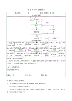 触电事故应急处置卡范本.docx