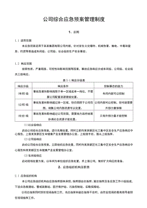 公司综合应急事故预案管理制度范文.docx