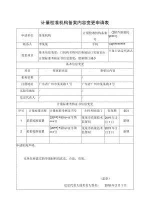 计量校准机构备案内容变更申请表.docx