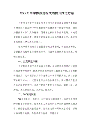 中学体质达标成绩提升推进方案.docx